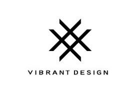 Logo Vibrant Design, double croix stylisée